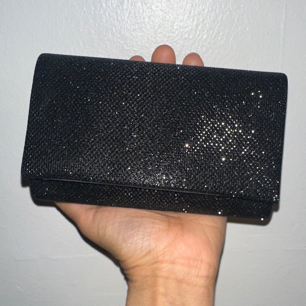 Elegant Black Sparkle Evening Clutch